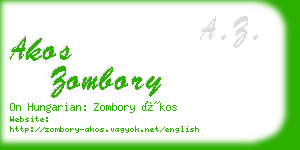 akos zombory business card